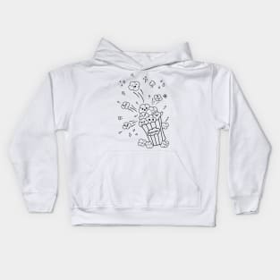 Doodle popcorn cute Kids Hoodie